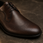 Pantofi barbati maro din piele naturala cu perforatii decorative SIR020GML